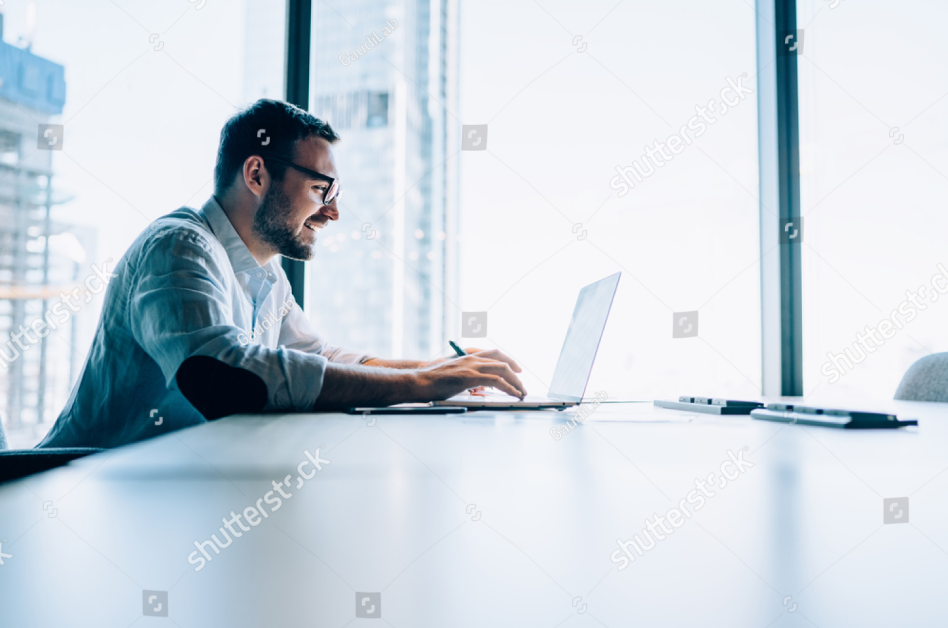 Man at desk